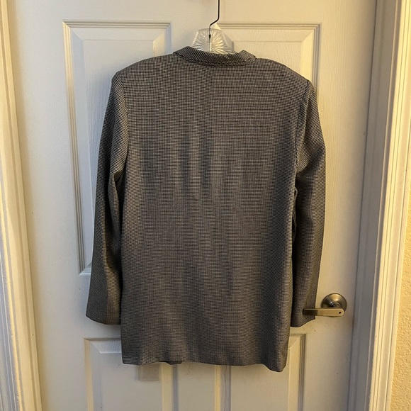 Norton McNaughton One Button Blazer 1980s , Black , White Tweed. Size 2X,Vintag - Picture 5 of 9